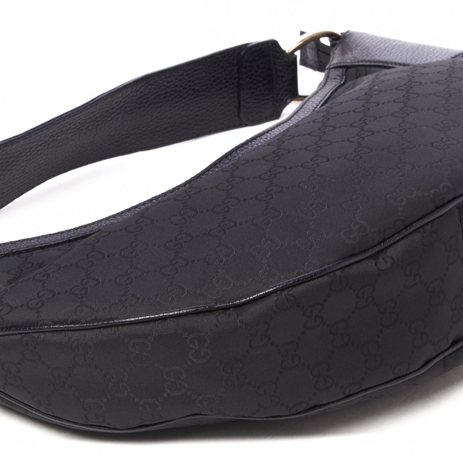 Gucci Nylon Monogram Half Moon Hobo Black 6 of 7