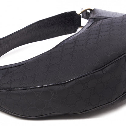 Gucci Nylon Monogram Half Moon Hobo Black 6 of 7