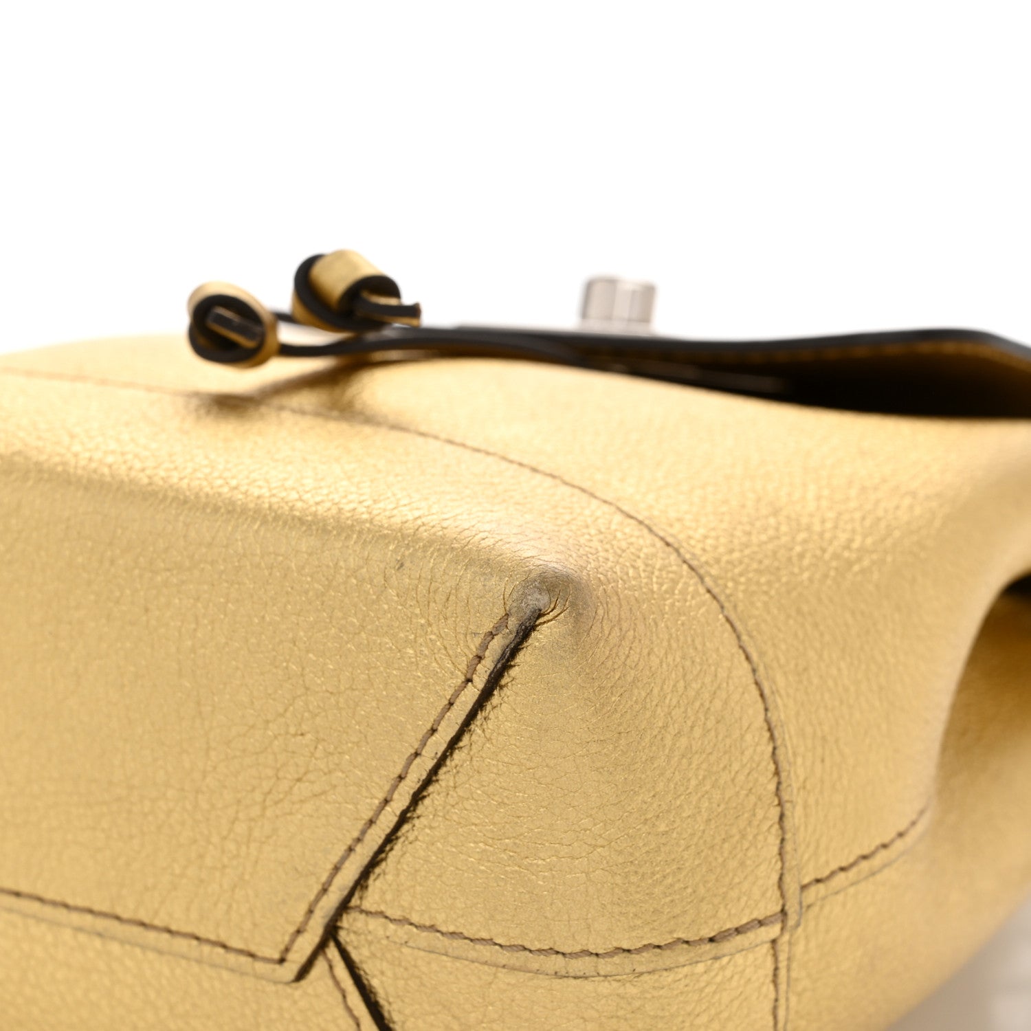 Louis Vuitton Metallic Calfskin Lockme Mini Backpack Gold 10 of 17