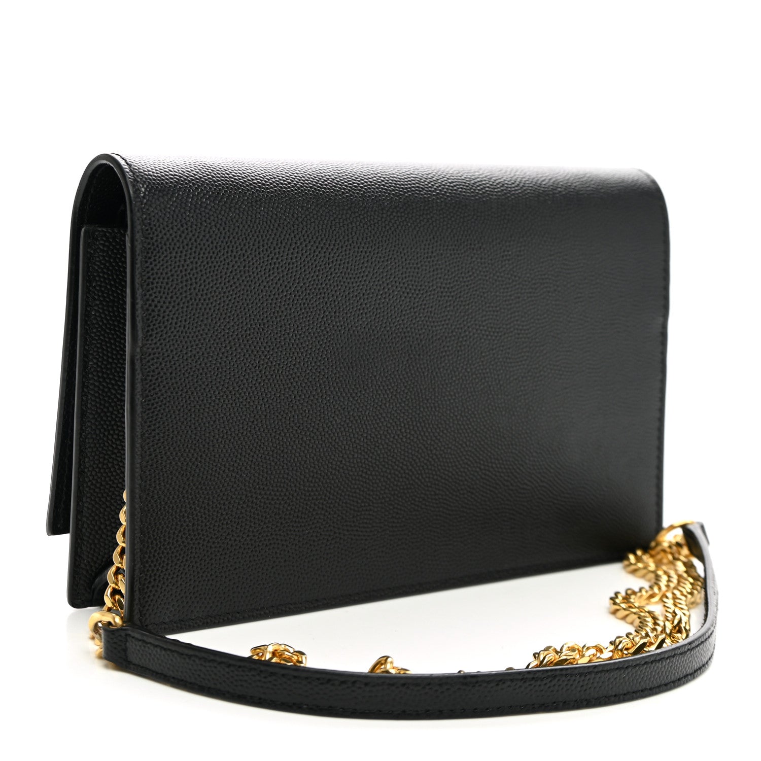 Saint Laurent Grain De Poudre Classic Monogram Kate Tassel Chain Wallet Black 4 of 10
