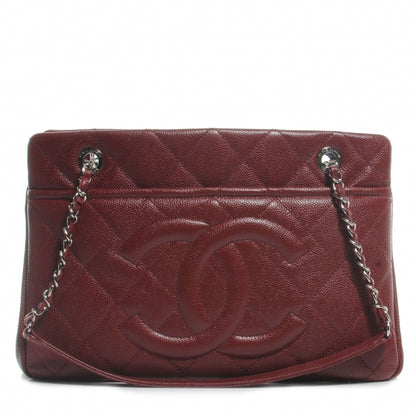Chanel Soft Caviar Timeless Medium Shopping Tote Dark Red 1 of 7