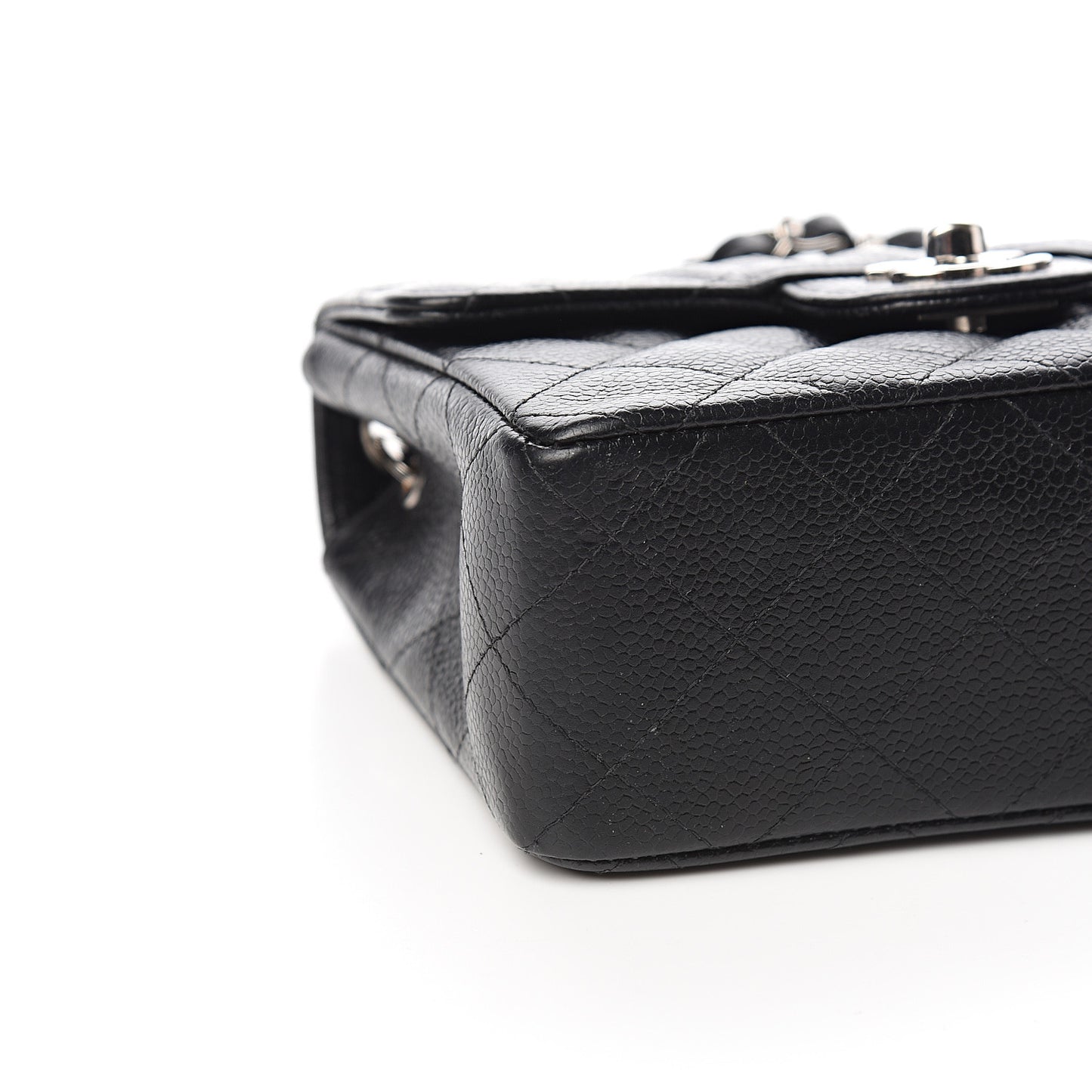 Caviar Quilted Mini Square Flap Black