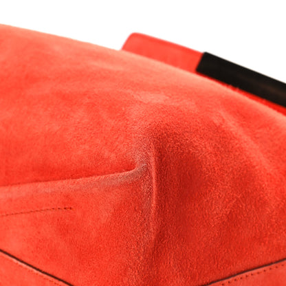 Alexander McQueen Suede Skull Knuckle Clutch Orange 11 of 14