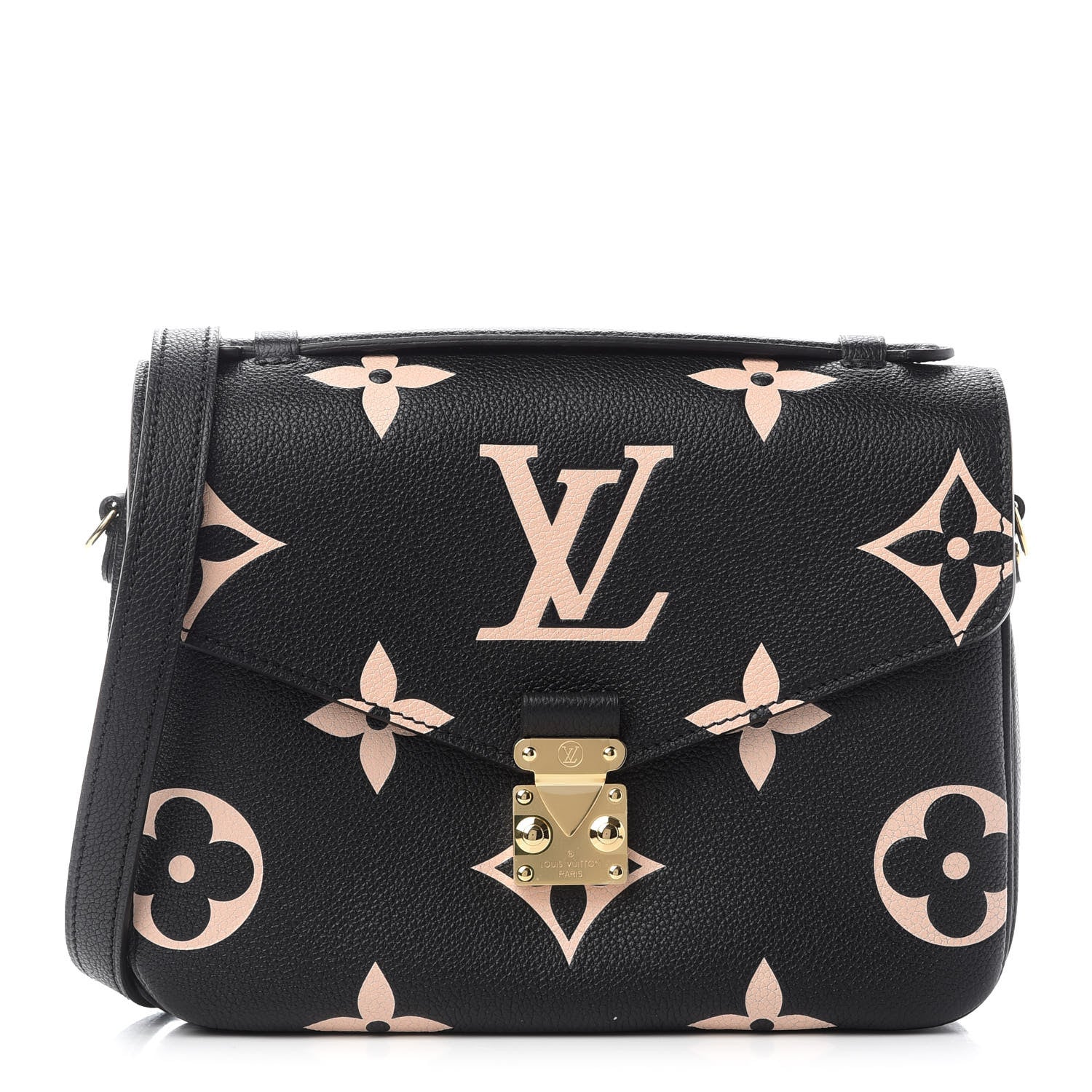 Louis Vuitton Empreinte Monogram Giant Pochette Metis Black Beige 1 of 8