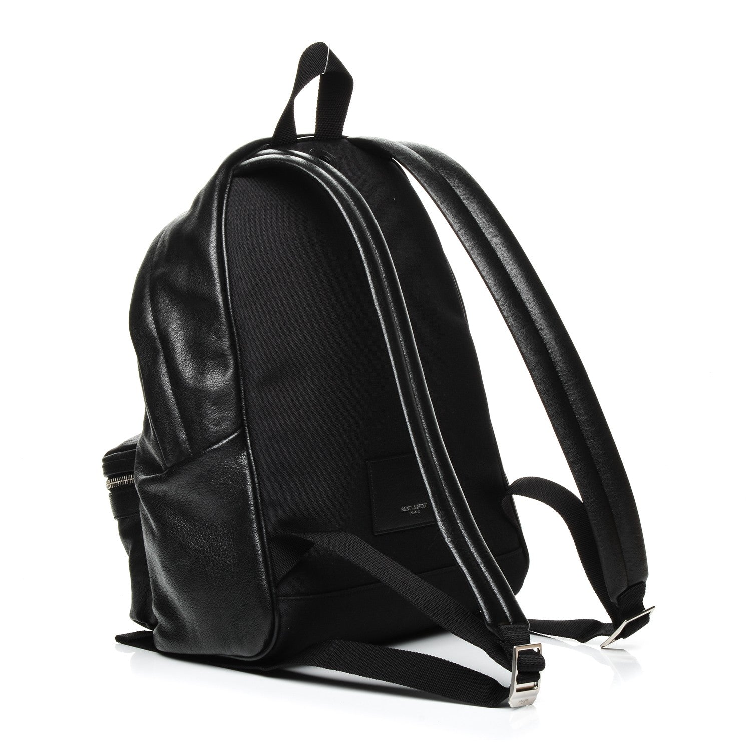 Saint Laurent Lambskin Mini City Backpack Black 3 of 8