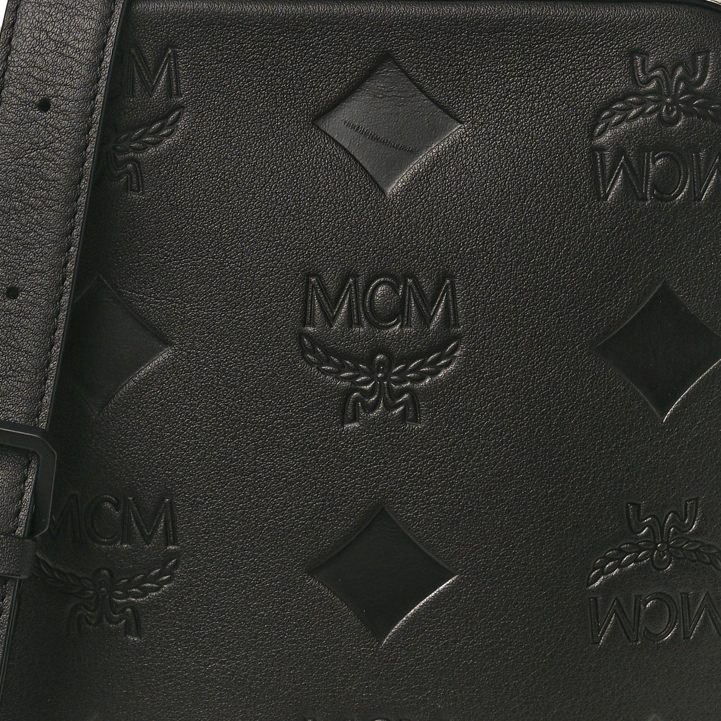 Nappa Maxi Monogram Mini Klassik Crossbody Black Black