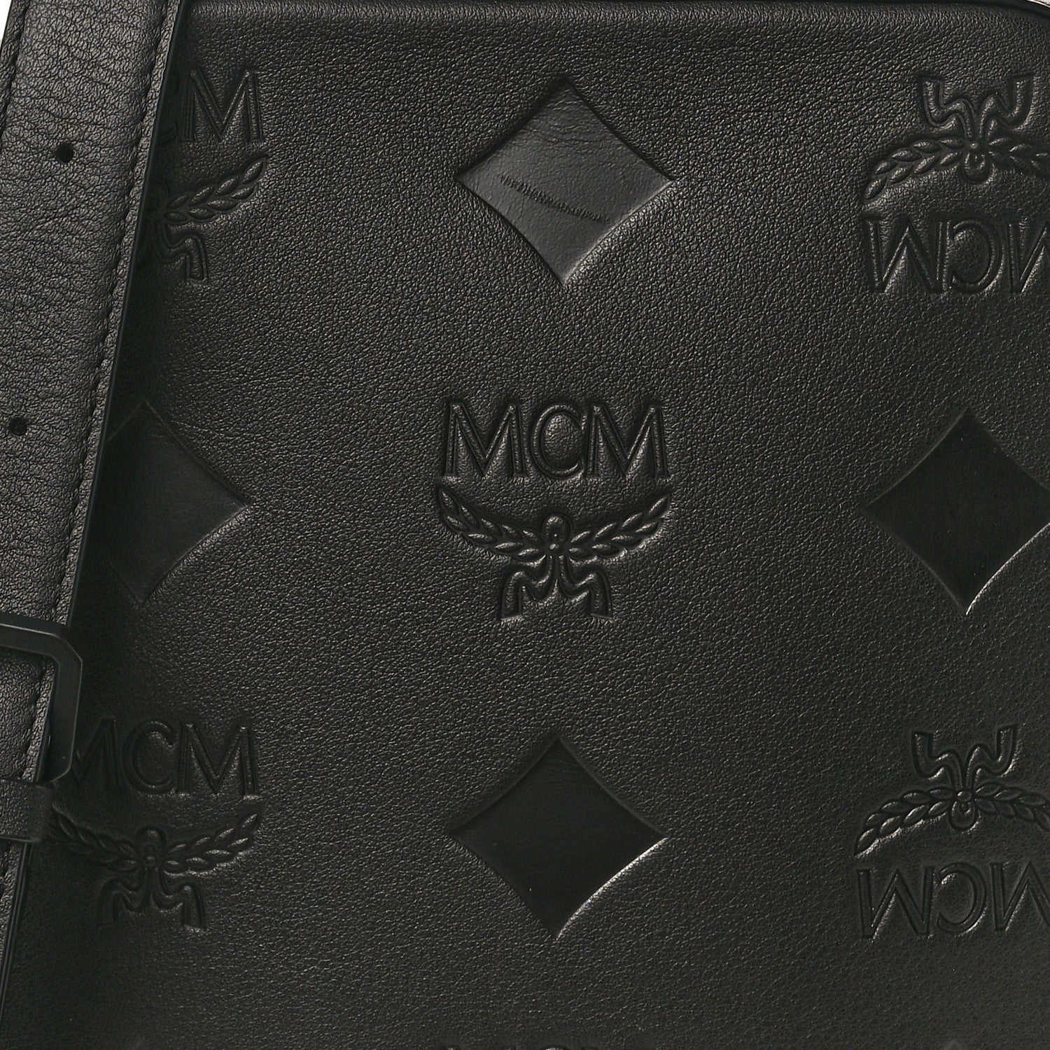 MCM Nappa Maxi Monogram Mini Klassik Crossbody Black Black 8 of 10