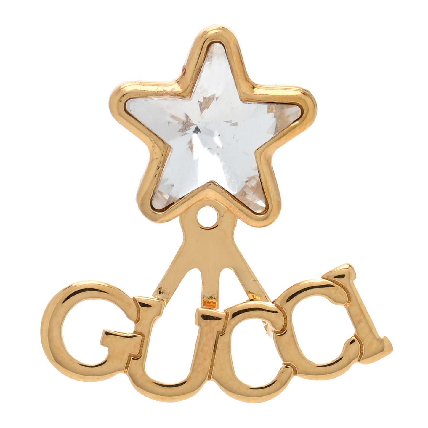 Crystal Star Logo Single Earring Gold