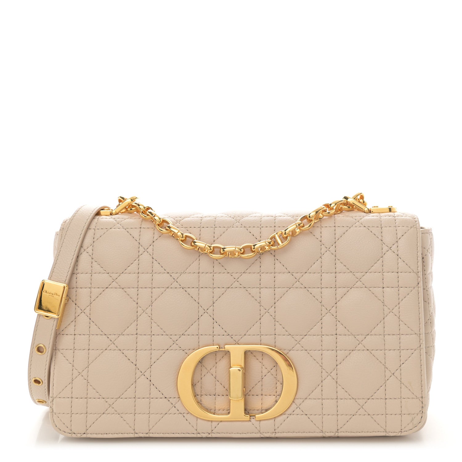 Christian Dior Supple Calfskin Cannage Medium Caro Bag Beige 1 of 12