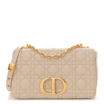 Christian Dior Supple Calfskin Cannage Medium Caro Bag Beige 1 of 12