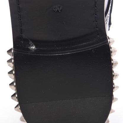 Saint Laurent Smooth Calfskin Studded Womens Punk Ranger Boots 40 Black 8 of 9