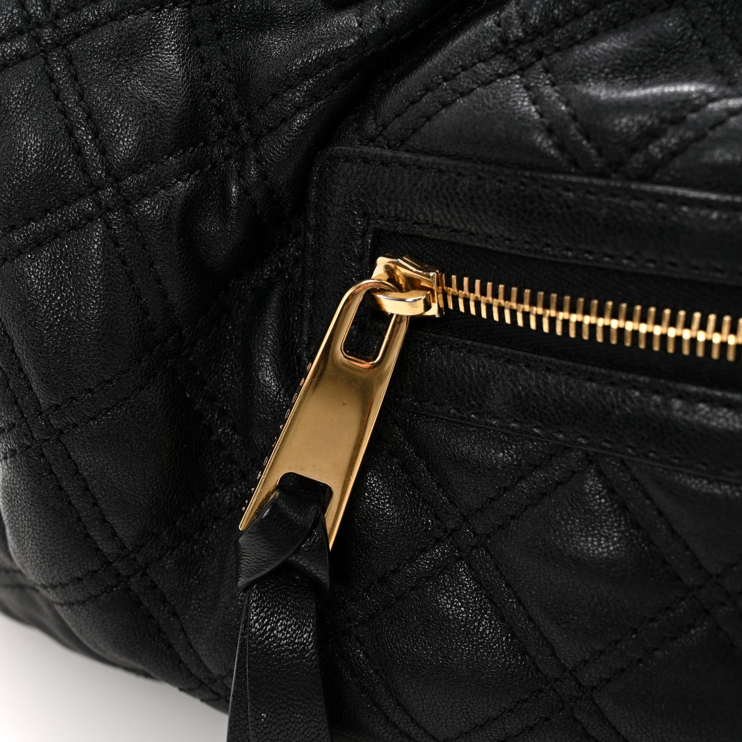 Calfskin Quilted Stam Black