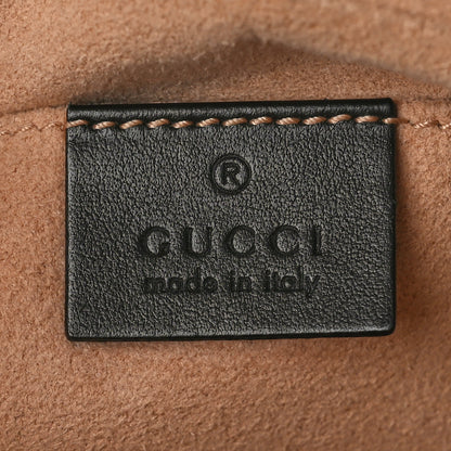 Gucci Calfskin Matelasse Small GG Marmont Chain Shoulder Bag Black 6 of 10