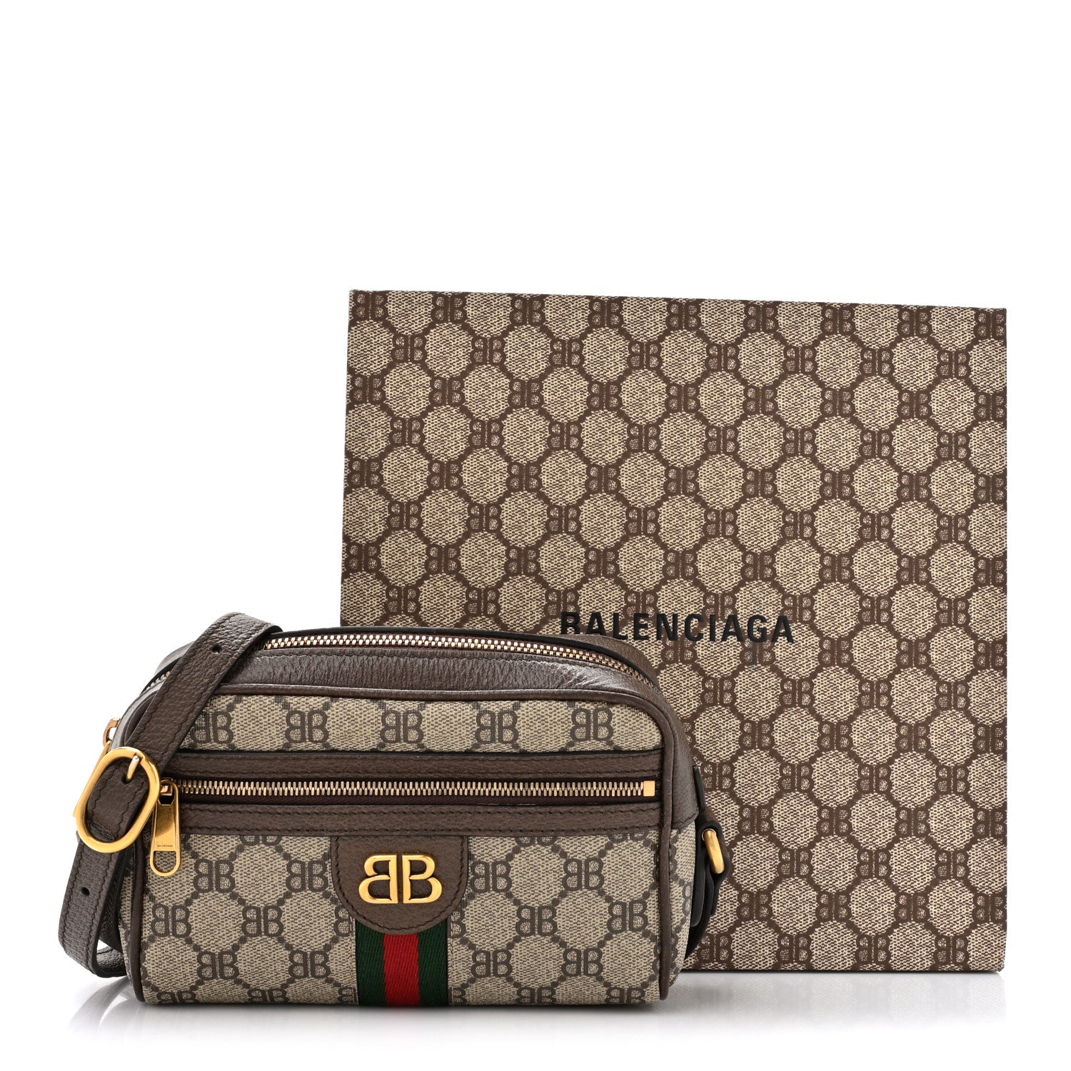 Gucci X BB Supreme Monogram Web Mini Ophidia Shoulder Bag Beige New Acero 12 of 12
