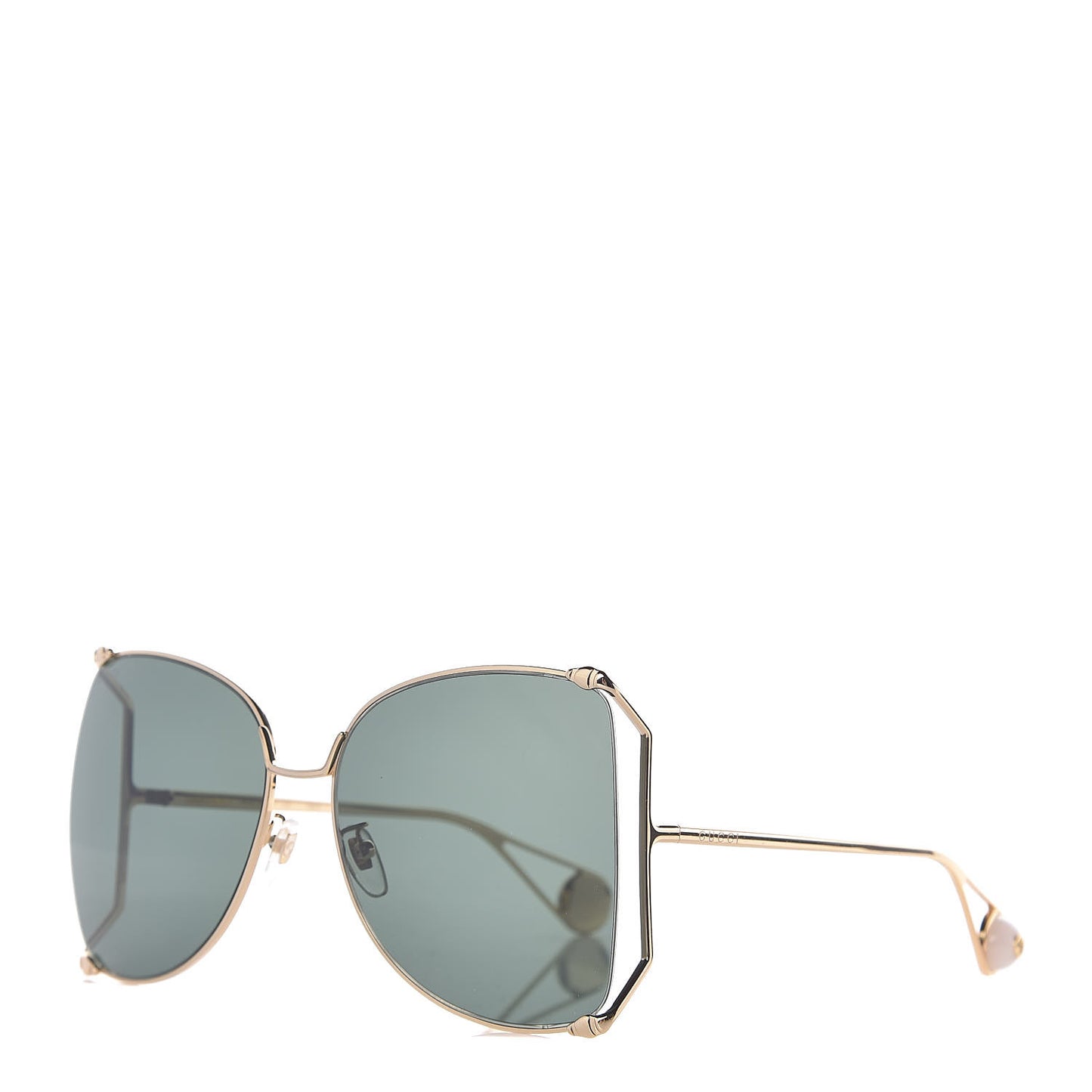 Oversized Round Sunglasses GG0252S Gold