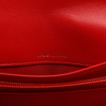Chanel Lambskin Quilted Boy Wallet On Removable Chain WOC Red 7 of 8