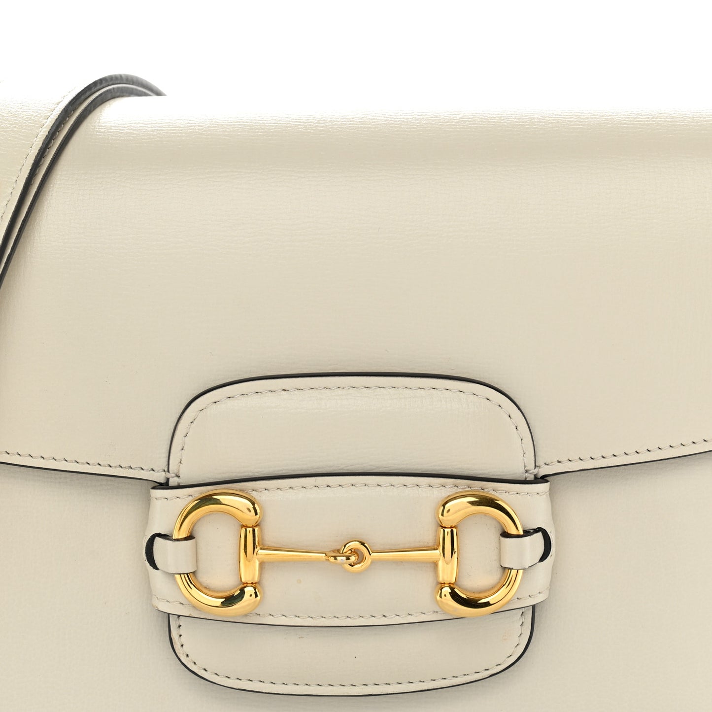 Azalea Calfskin Horsebit 1955 Shoulder Bag Mystic White