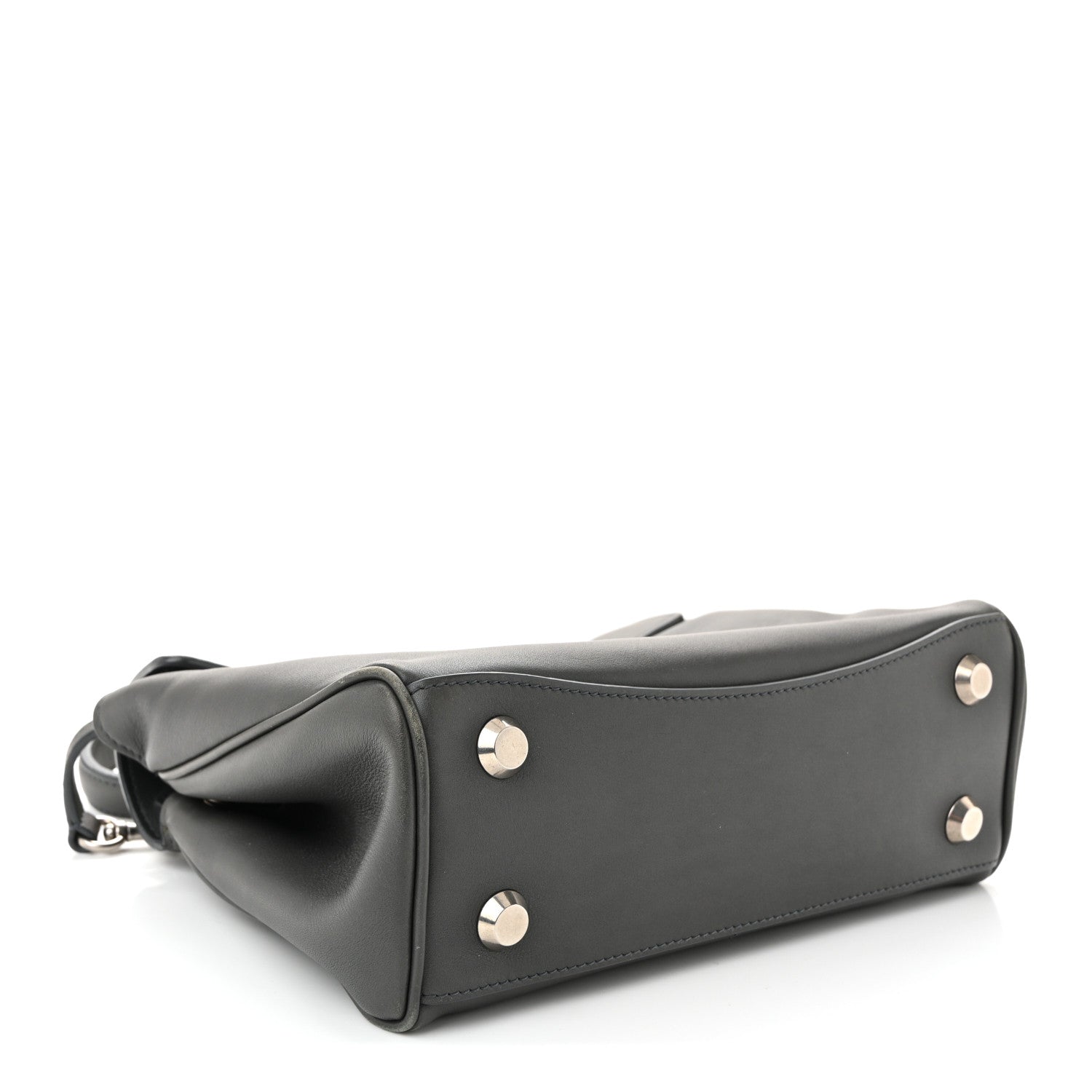 Balenciaga Natural Smooth Calfskin Mini Rodeo Top Handle Handbag Grey 4 of 12