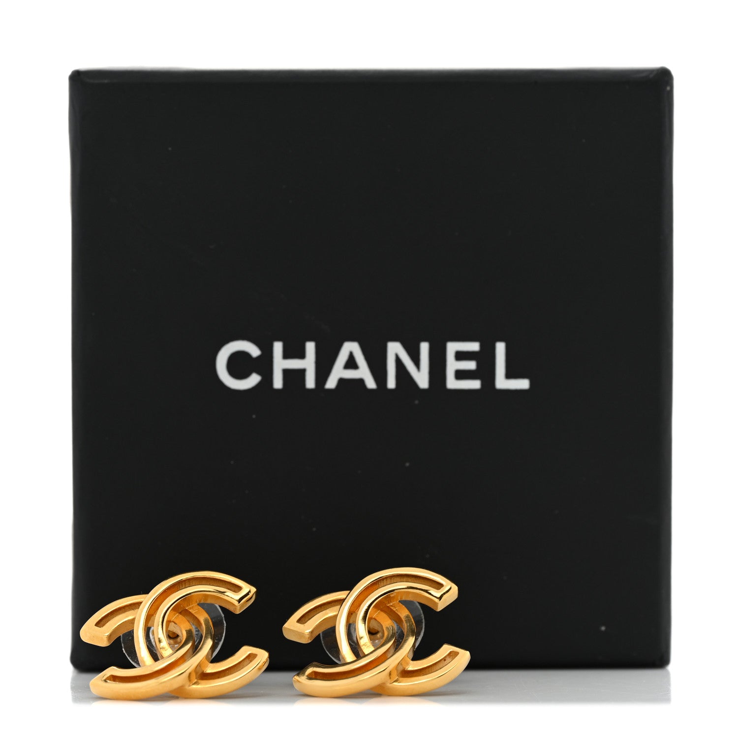 Chanel Metal Obazine CC Earrings Gold 6 of 6