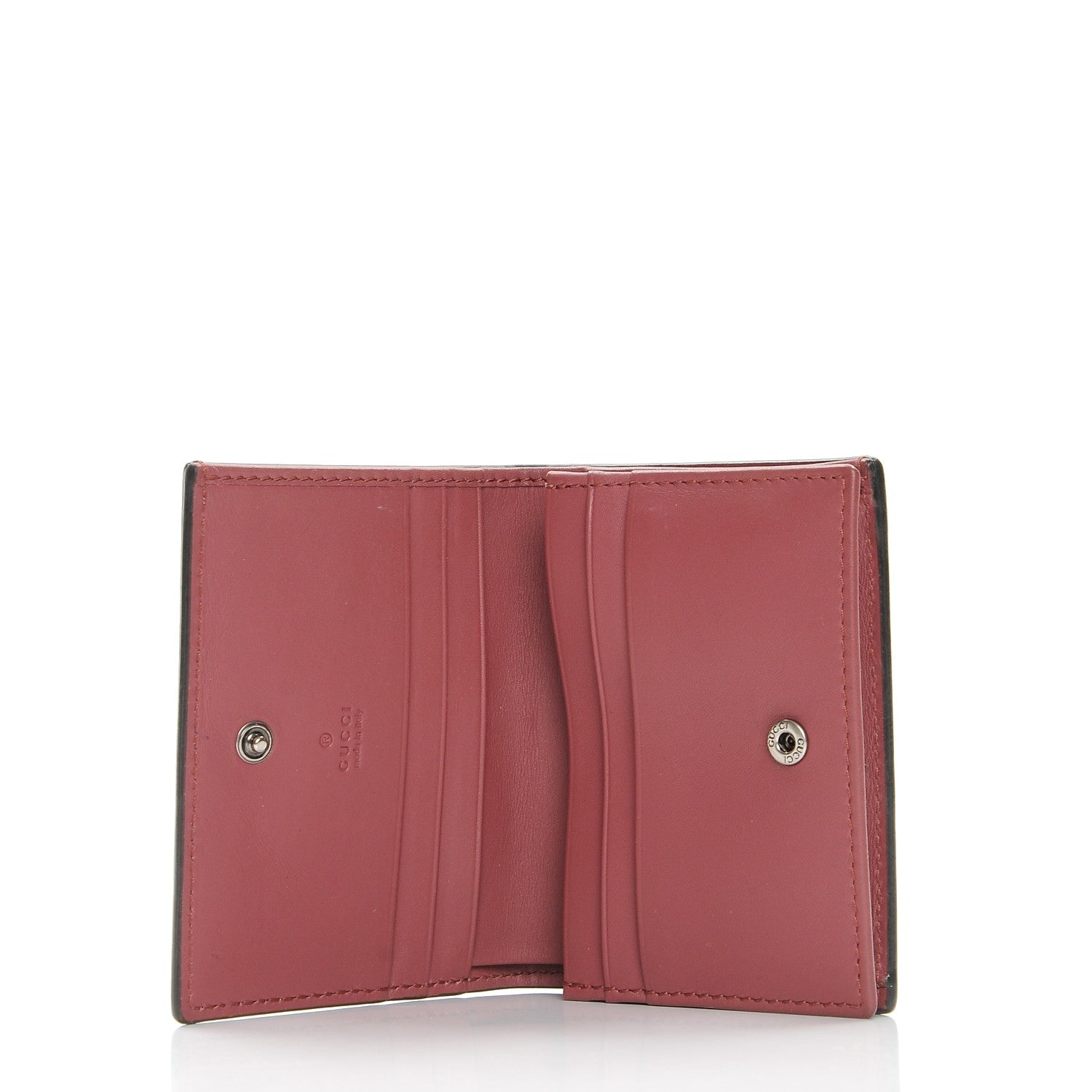 Gucci GG Supreme Monogram Blooms Card Case Beige Multicolor Dry Rose 5 of 8