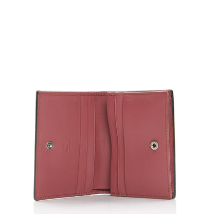 Gucci GG Supreme Monogram Blooms Card Case Beige Multicolor Dry Rose 5 of 8