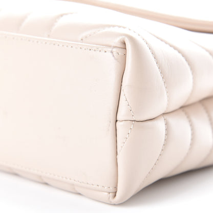 Saint Laurent Calfskin Y Quilted Monogram Small Loulou Chain Satchel Porcellana 8 of 12