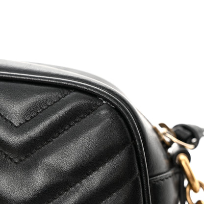 Gucci Calfskin Matelasse Small GG Marmont Chain Shoulder Bag Black 11 of 11