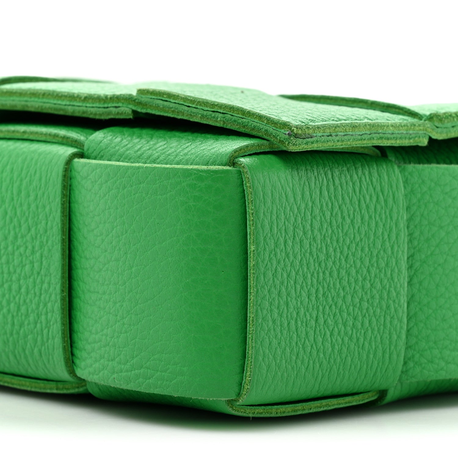 Bottega Veneta Grained Calfskin Maxi Intrecciato Cassette Crossbody Bag Parakeet 7 of 16