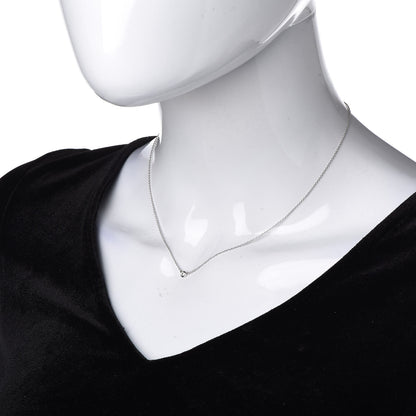 Tiffany Platinum Diamond .08ct Elsa Peretti Diamonds by the Yard Pendant Necklace 2 of 5