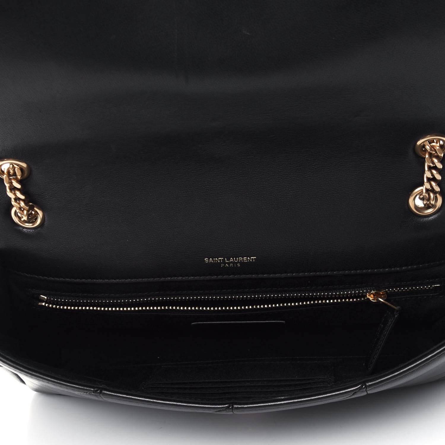 Saint Laurent Lambskin Patchwork Monogram Medium Jamie Black 4 of 4