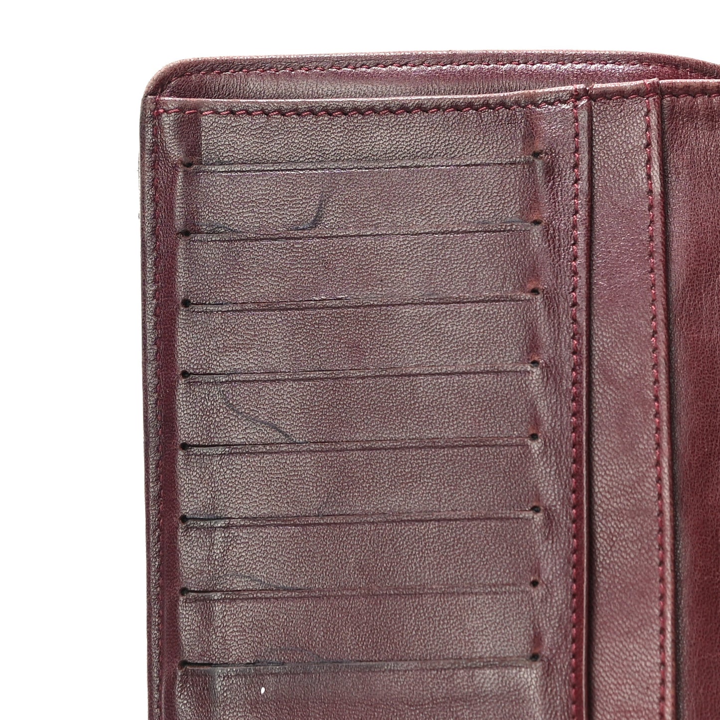 Lambskin Quilted Yen Wallet Black