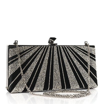 Jimmy Choo Satin Crystal Box Clutch Black 3 of 9