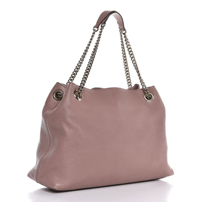 Gucci Pebbled Calfskin Medium Soho Chain Shoulder Bag Dark Cipria 3 of 7
