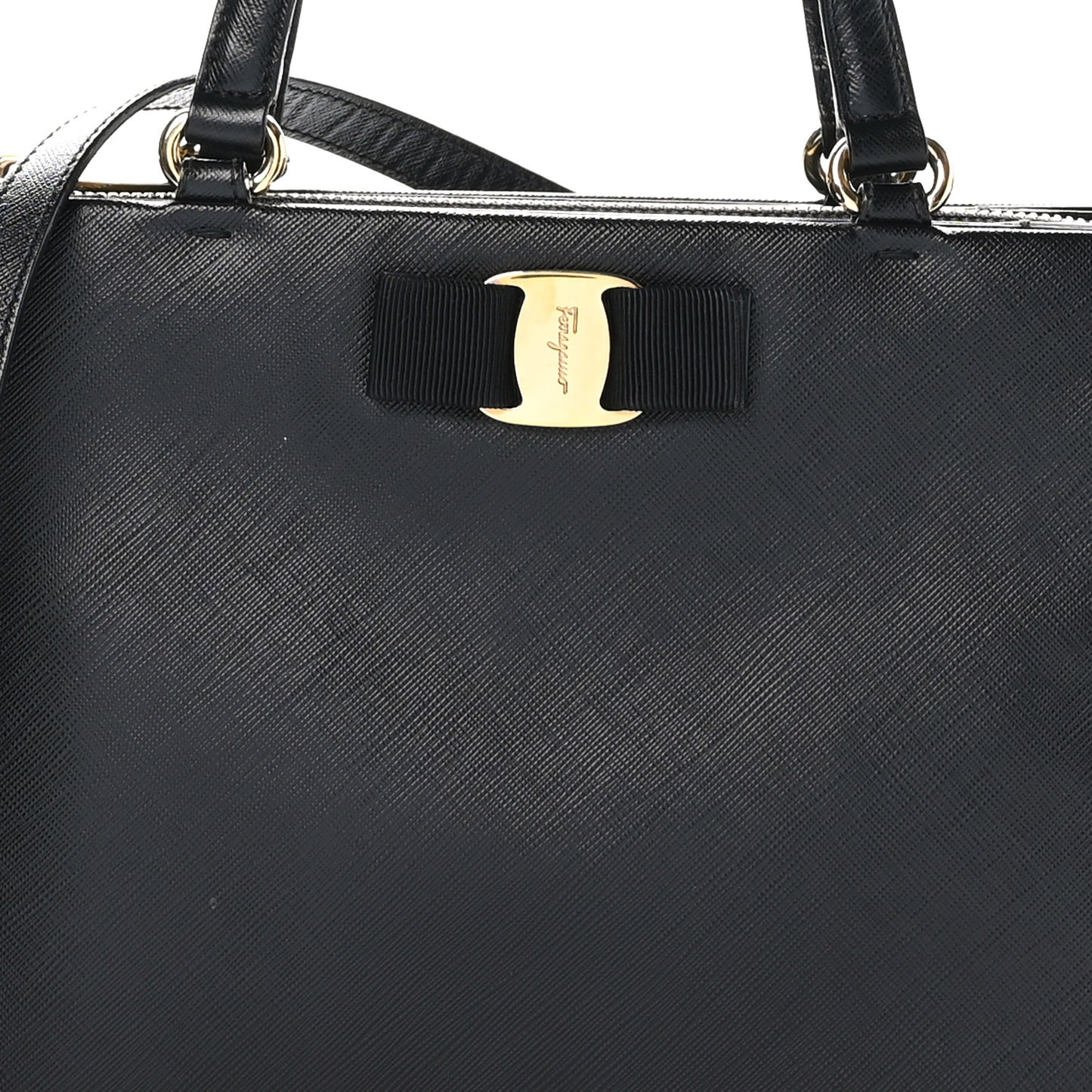 Printed Calfskin Tracy Vara Tote Black