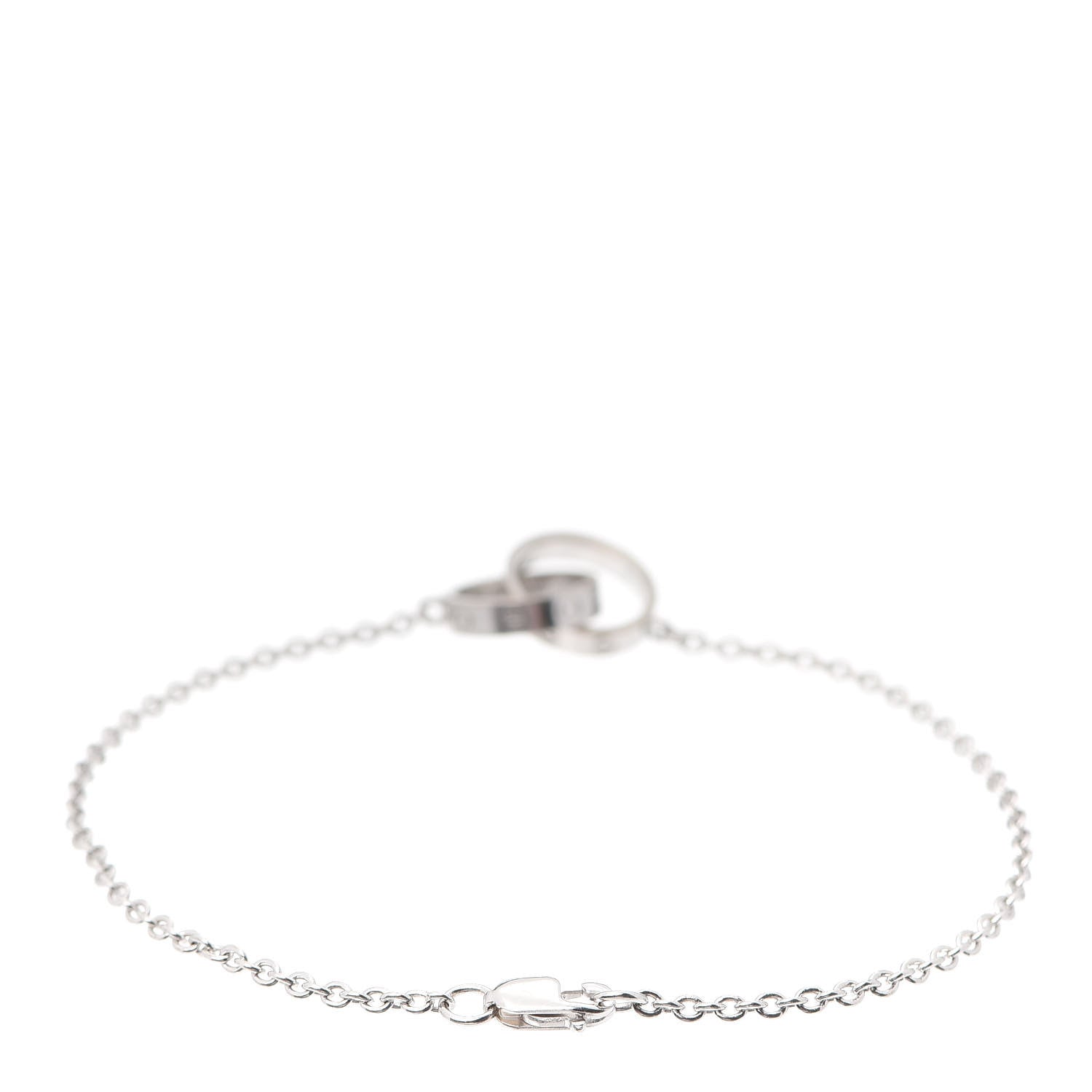 Cartier 18K White Gold Interlocking LOVE Bracelet 3 of 5