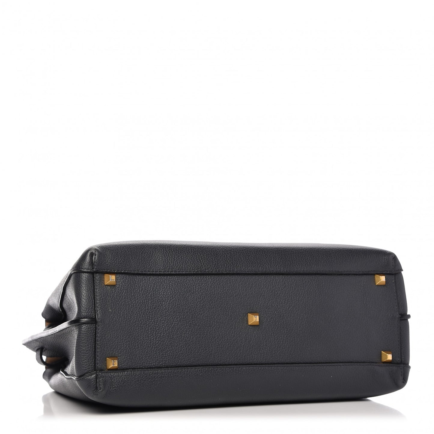 Grained Calfskin Large Milla Tote Phantom Grey