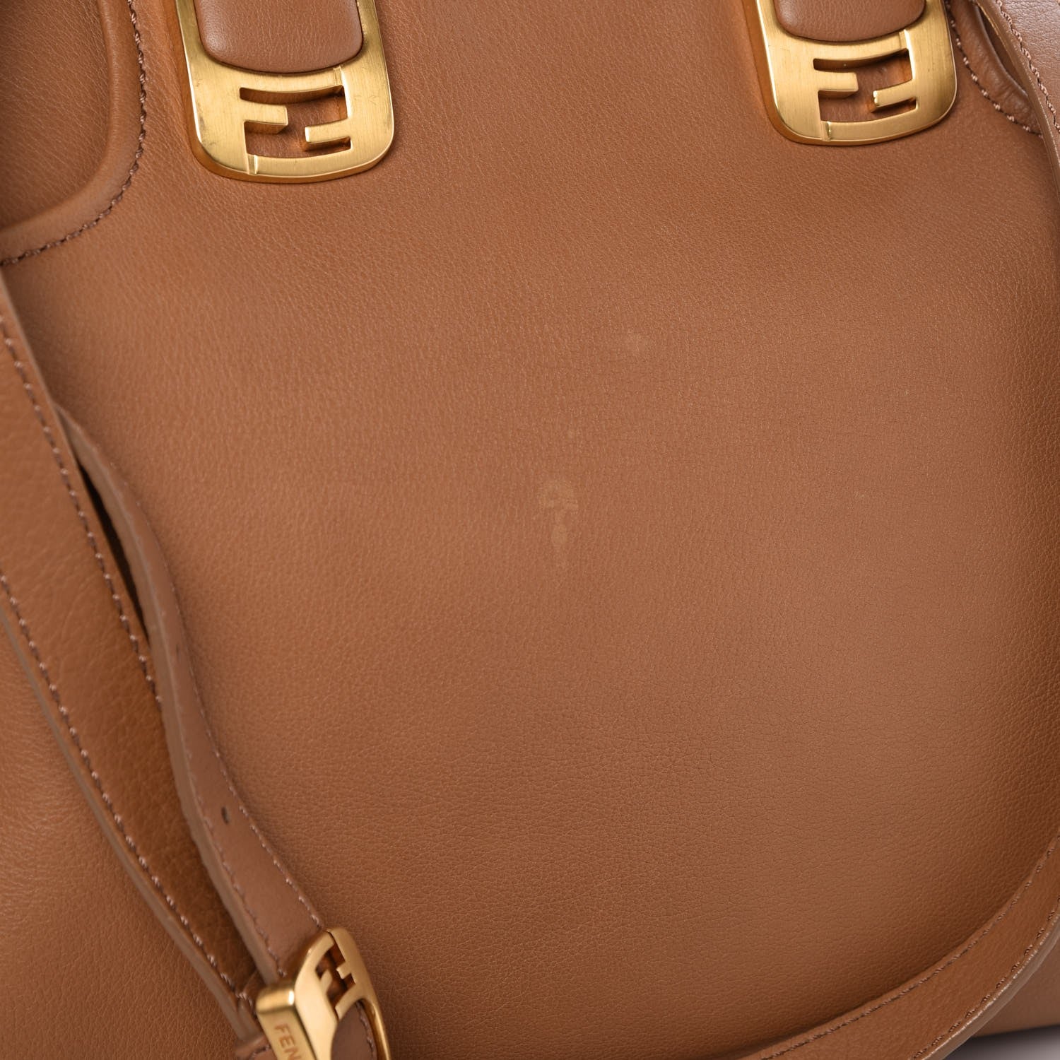 Fendi Vitello Dolce Marmol Large Chameleon Tote Camel 10 of 10