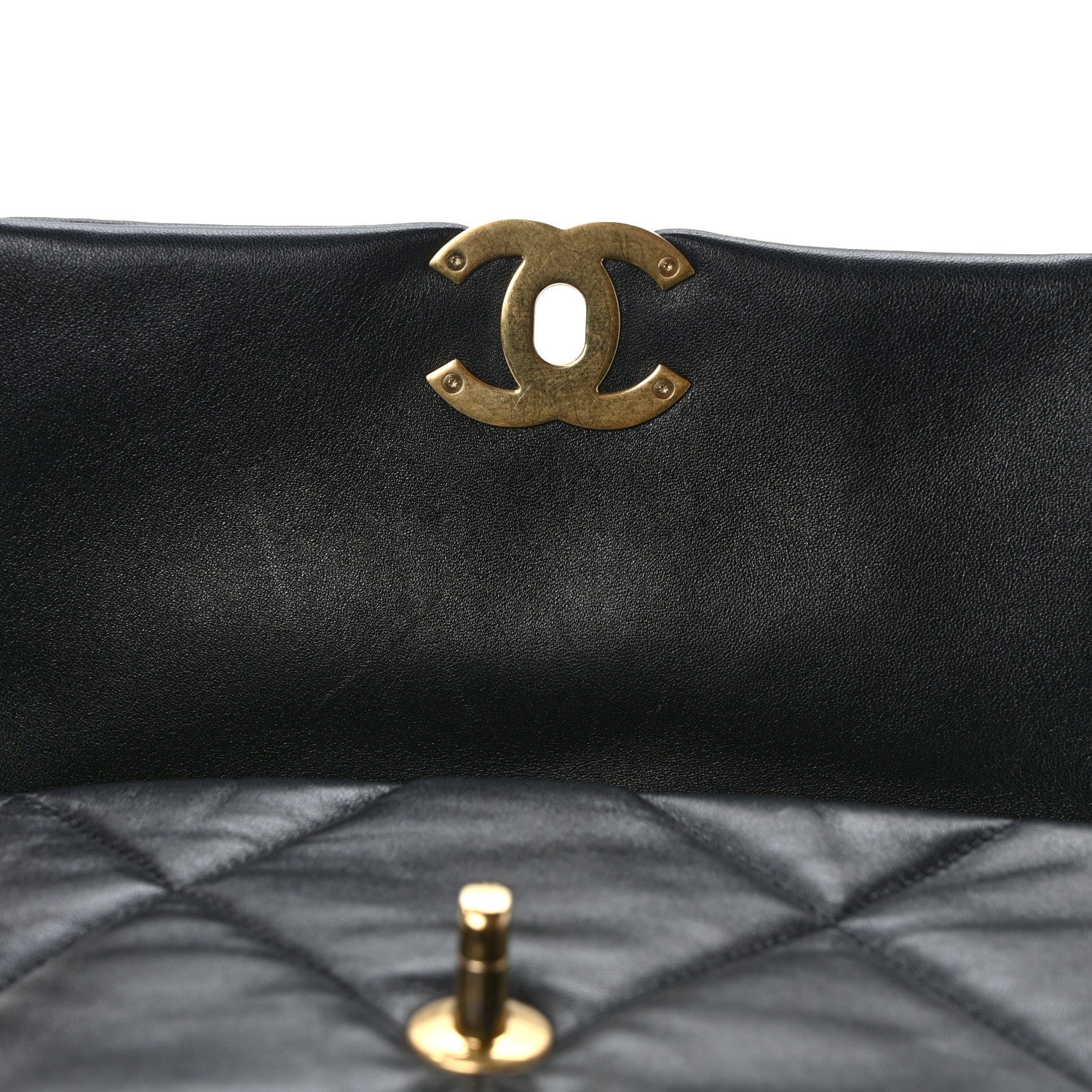 Chanel Goatskin Quilted Medium Chanel 19 Flap Black 11 of 11
