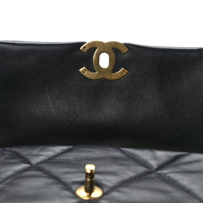 Chanel Goatskin Quilted Medium Chanel 19 Flap Black 11 of 11
