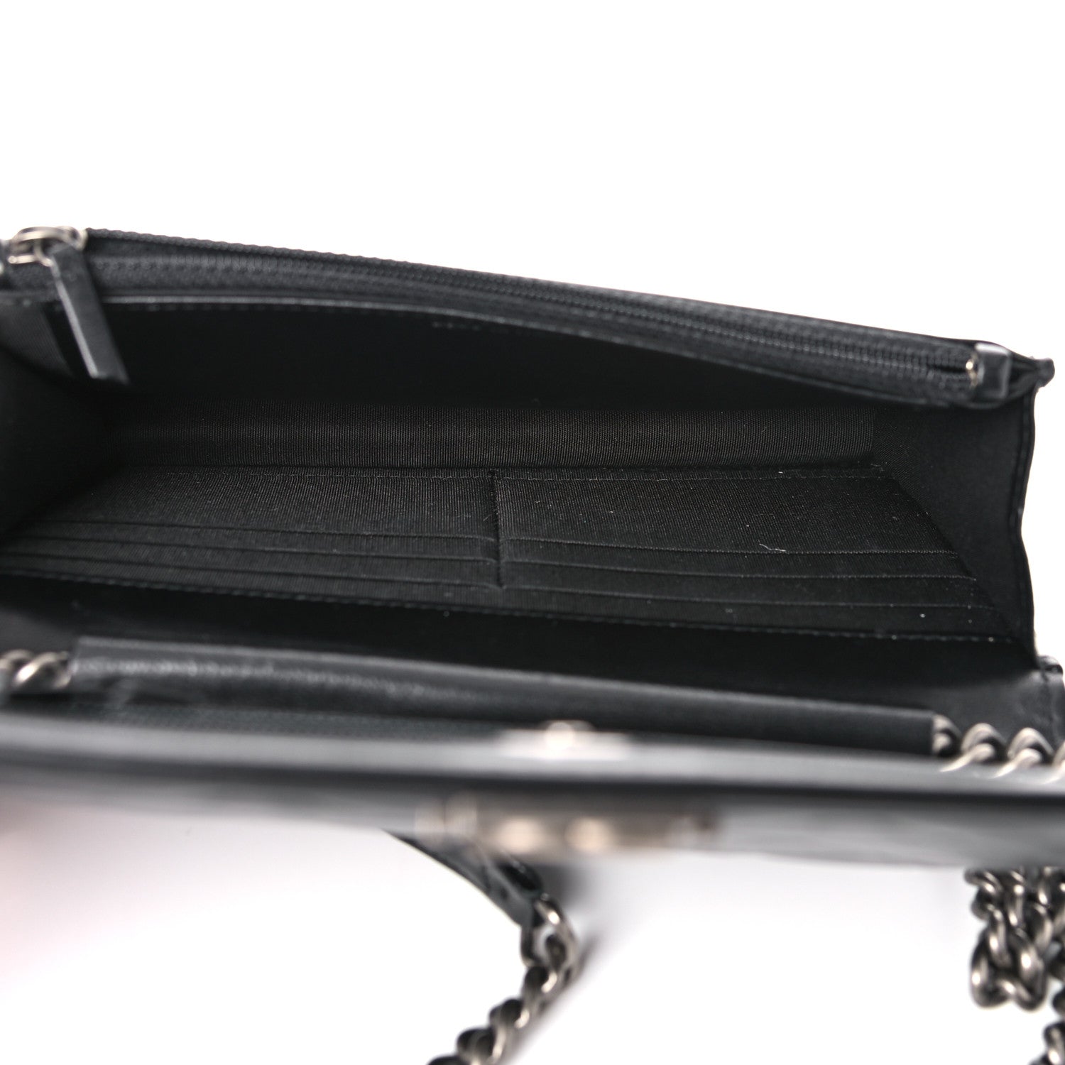 Chanel Lambskin Quilted Boy Wallet On Chain WOC Black 4 of 14