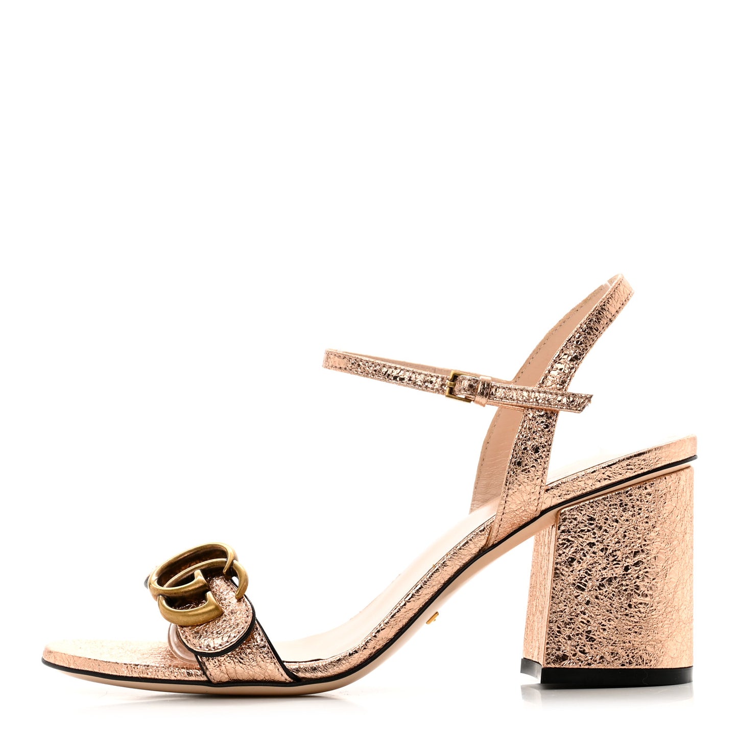 Galassia GG Marmont Ankle Wrap 75mm Sandals 36.5 Salmone