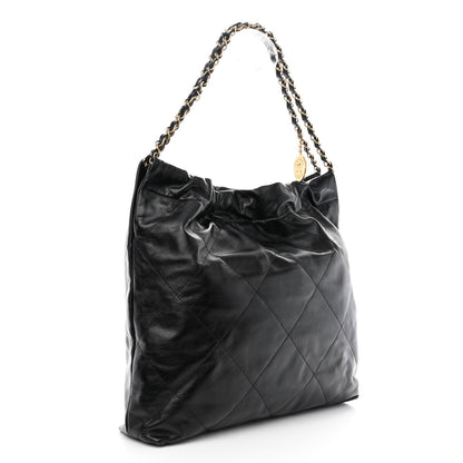 Chanel Shiny Calfskin Quilted Chanel 22 Black 4 of 12