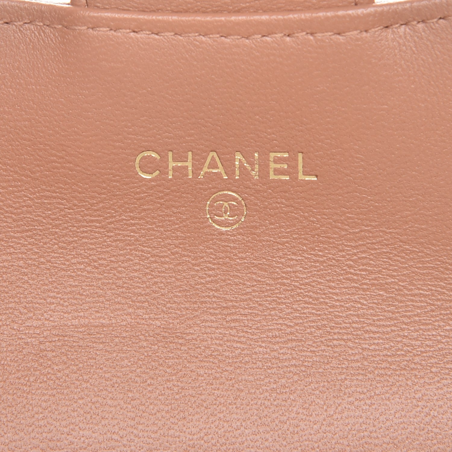 Chanel Lambskin Quilted Flap Card Holder Beige 6 of 9