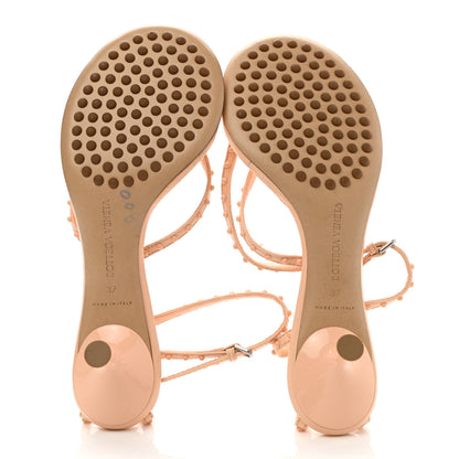 Bottega Veneta Lambskin Studded Multi Strap Sandals 37 Nude Peach 5 of 9