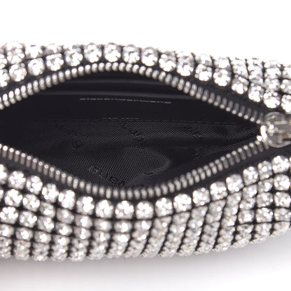 Alexander Wang Mesh Crystal Rhinestone Mini Heiress Pouch Black Silver 5 of 9
