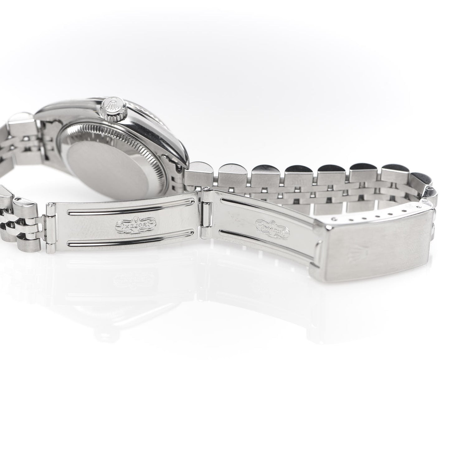 Stainless Steel 18K White Gold 26mm Oyster Perpetual Datejust Watch Silver Roman 79174