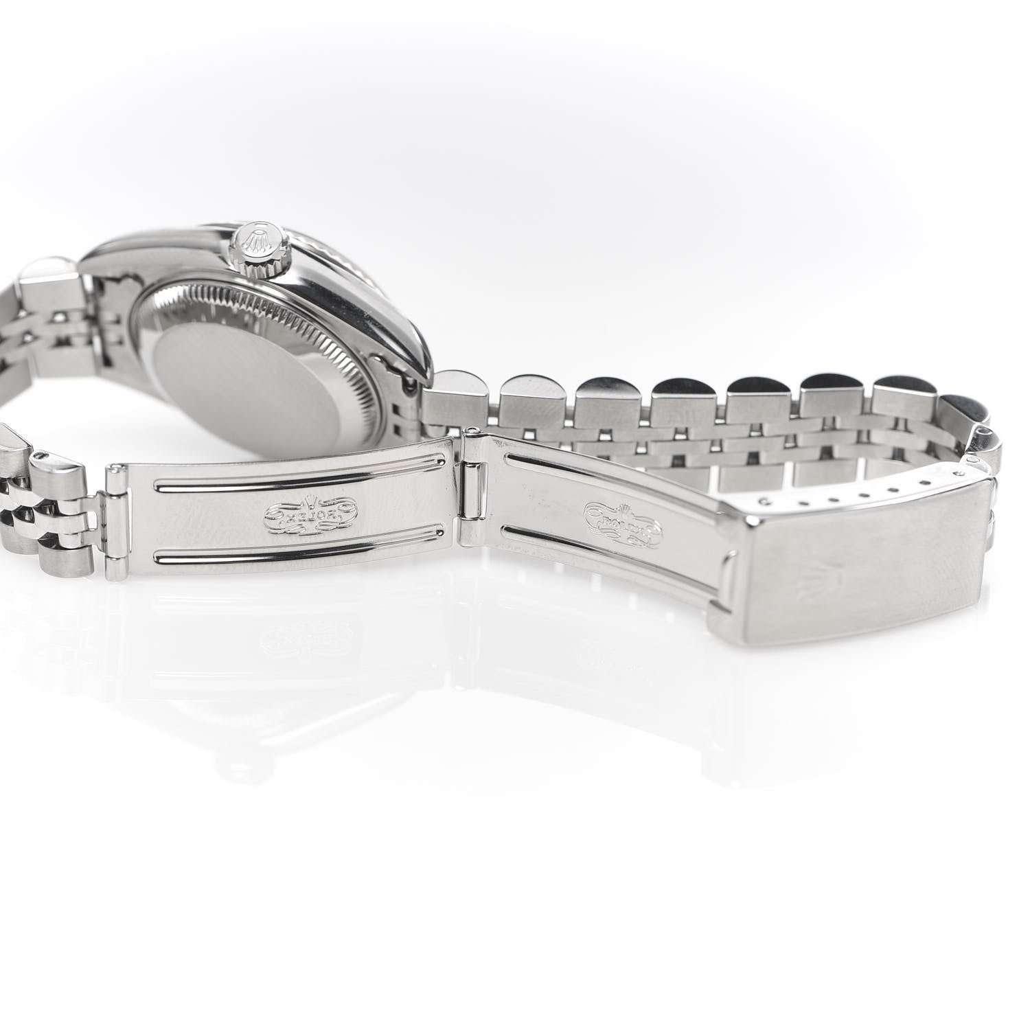 Rolex Stainless Steel 18K White Gold 26mm Oyster Perpetual Datejust Watch Silver Roman 79174 6 of 7