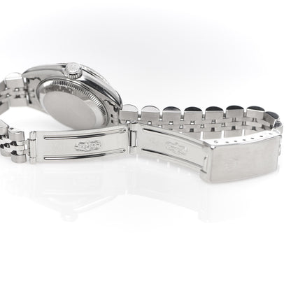 Rolex Stainless Steel 18K White Gold 26mm Oyster Perpetual Datejust Watch Silver Roman 79174 6 of 7