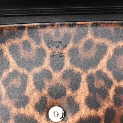 Christian Louboutin Patent Leopard Print Spikes Loubinthesky Paloma Clutch 7 of 10