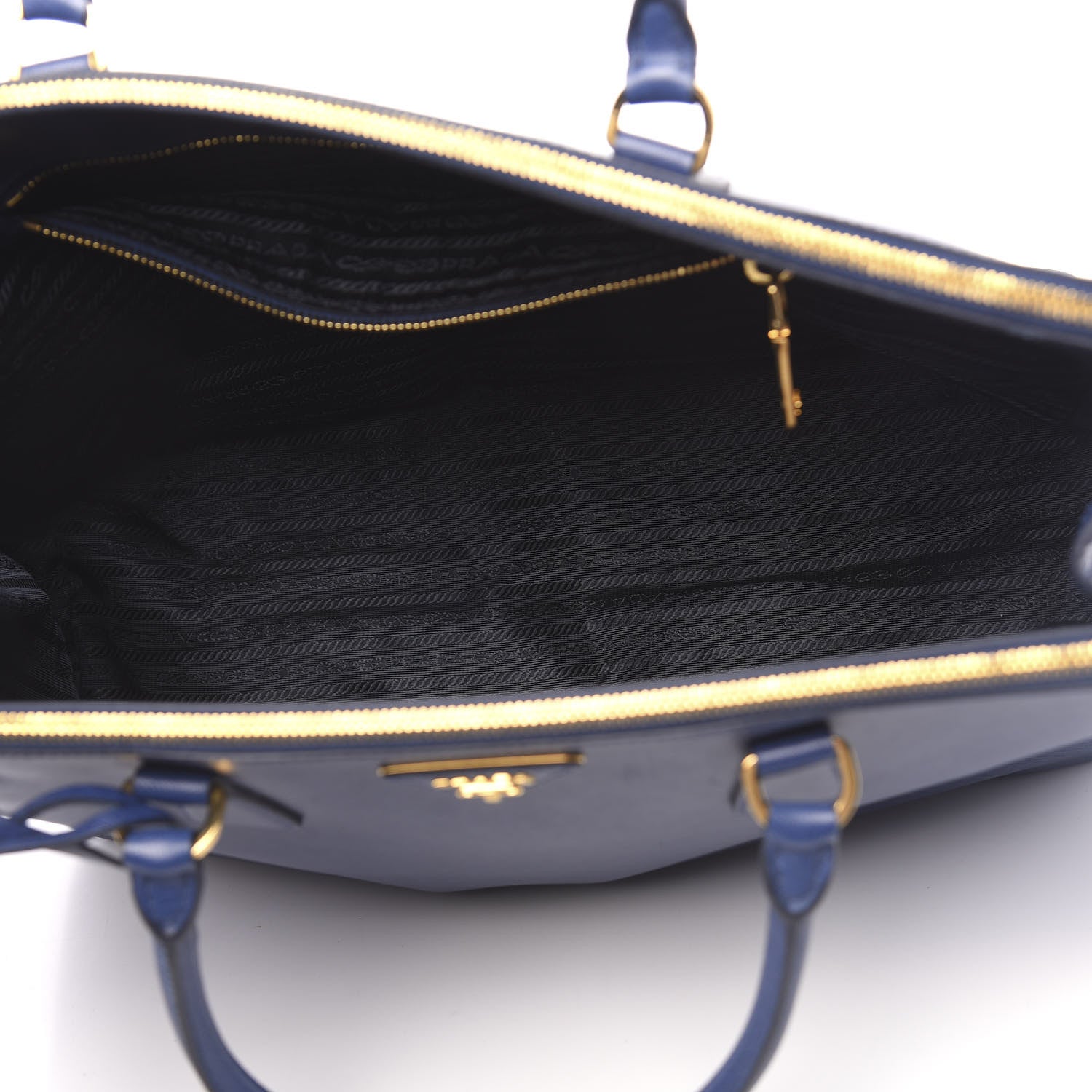 Prada Saffiano Lux Extra Large Galleria Double Zip Tote Bluette 5 of 10